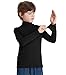 Dreammonkey Boys Turtleneck Long Sleeve Shirt Thermal Turtle Neck Soft Stretch Base Layer Tee for Kids（4T-16Y） Black