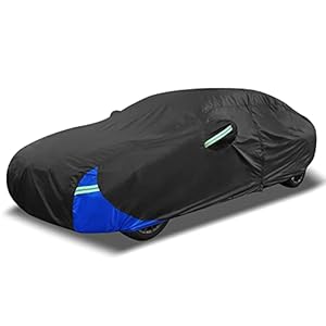 X AUTOHAUX 3L Car Cover Waterproof Snowproof All Weather for Car Outdoor Full Car Cover Rain Sun Protection Universal Fit for Sedan 178″-185″