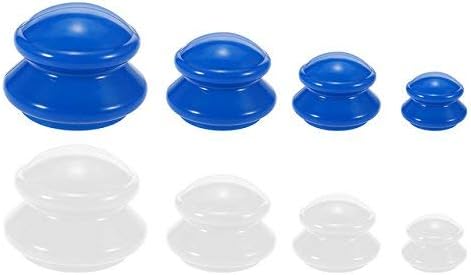 ACS 4Pcs Moisture Absorber Anti Cellulite Vacuum Cupping Cup Silicone Family Facial Body Massage Therapy Cupping Cup Set 4 Size