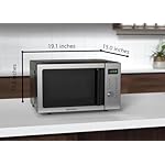 Emerson MW9005SS Compact Countertop Microwave Oven with Button Control, LED Display, 900W 5 Power Levels, 6 Auto Menus, Glass Turntable and Child Safe Lock, 0.9 Cu. Ft, Stainless Steel - Image 3