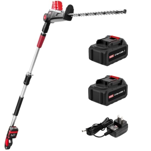 MZK 20V MAX 23-inch Cordless Pole Hedge Trimmer Attachment, 8-Feet Reach, Electric Hedge Trimmer...