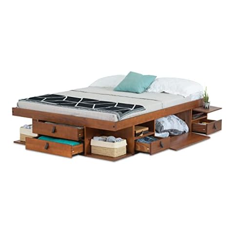 Funktionsbett Bali 180x200 Karamell - Schrankbett mit viel Stauraum und Schubladen Cover