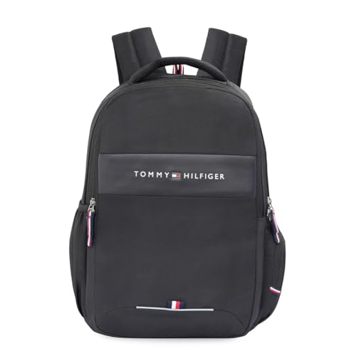 Tommy Hilfiger Joshua Polyester Unisex 15 Inch Laptop Backpack - Black | 21 Ltr Capacity| Padded & Adjustable Strap | Water Resistant | 3 Compartment...