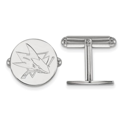 San Jose Sharks Cufflinks (Sterling Silver)