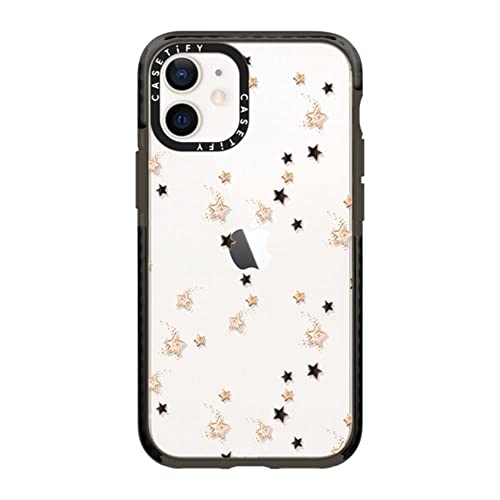 CASETiFY �C���p�N�g�P�[�X iPhone 12 Mini - New Year Winter Christmas Xmas Valentine Glam Fashion Girl Transparent - �N���A �u���b�N