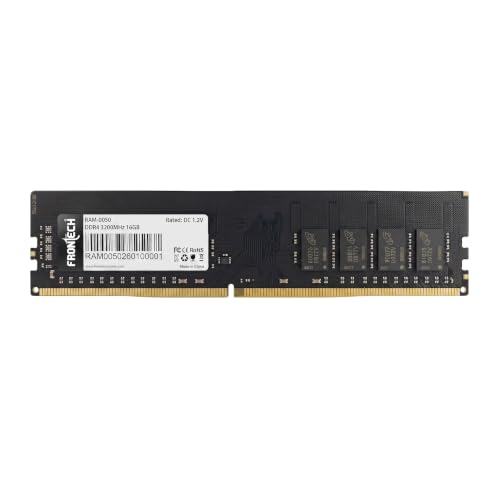 Image of Frontech 16GB DDR4 3200MHz Desktop RAM, High-Speed UDIMM Computer Memory Module for PC, 1.2V Plug & Play, 3 Years Warranty (RAM-0050)