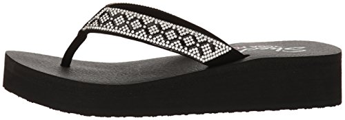 Skechers Cali Women's Vinyasa-Lotus Princess Flip-Flop,Black/Silver,10 M Us #TOP7