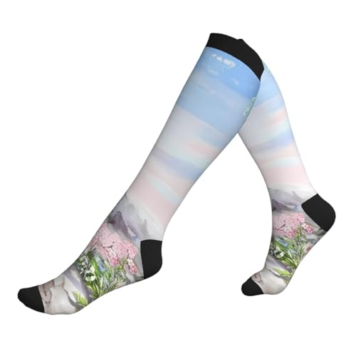 Materiale del prodotto: le nostre calze a compressione nere con motivo Torre Eiffel Paris View sono realizzate in tessuto di poliestere, traspirante ed elastico. Ha un design stampato a tutta larghezza, che è alla moda e bello, e soddisfa le tue esigenze quotidiane.