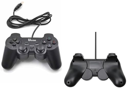 Image of USB Joystick, UCOM USB PC Dual Shock Controller, Wired Gaming Gamepad, Black [video game]