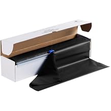 Goodluck 54 Inch X 100 Feet Plastic Table Cloths with Cutter Box, Black Disposable Table Cover Roll, Plastic Tablecloth for Party, Banquet, Wedding, Birthday, Anniversary