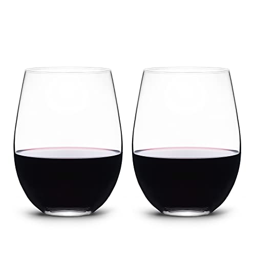 LUXU Stemless Wine Glasses(Set of 2)-20 oz
