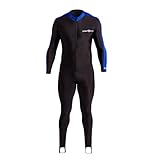 NeoSport Unisex Full Body Sport Skin-Black/Blue-Large