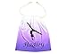 Personalized Gymnastics Grip Bag with Split Handstand in Ombre Colors - Customized Bag with Crystals Option (Purple Ombre)