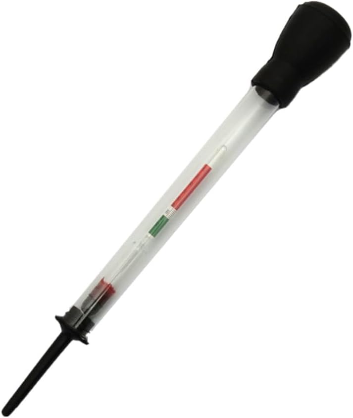 Car Battery Density Meter (1.10–1.30 SG) for Electrolyte Testing, High-Accuracy Hydrometer with 0.005 Precision, Plastic Body, 28 cm