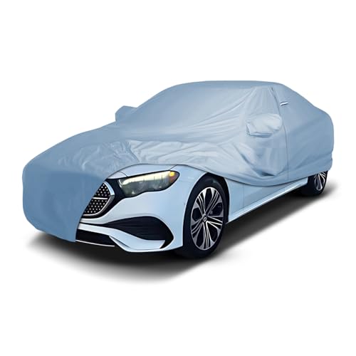 Image of iCarCover Premium Car Cover for 1977-2026 Mercedes-Benz E-Class Sedan Heavy Duty Waterproof All-Weather Automobiles Custom Fit Indoor Outdoor UV Snow Protection Covers with Straps and Bag