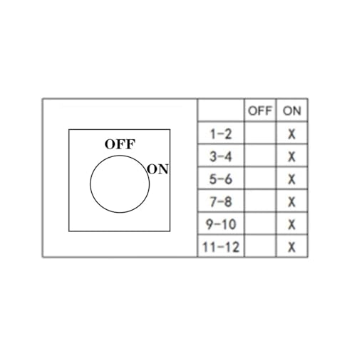 Commutateur rotatif à came On-Off inverseur de source triphasé 10A LW26-10 3P - 3