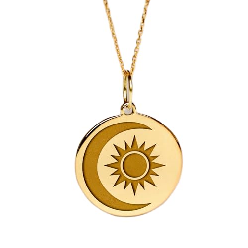 Collier lune et soleil en argent plaqué or : un bijou durable qui ne ternit pas