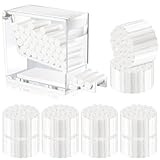 1000 Pcs 1.5 Inch Nose Bleed Plugs Dental Cotton Rolls with 1 Pack Dental Cotton Roll Dispenser Holder for Kids or Adults Extra Absorbent Blood Clotting, Professional Clinic Home Use Press Type