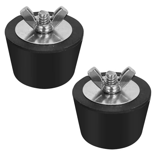 2 Piezas Tapones de Goma para Piscina, 38 mm Tapones de Invierno para Piscinas, Tapon Piscina con Pernos de Acero Inoxidable Accesorios Piscina para Piscina, Tuberías (Diámetro 32-38 mm)