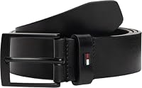 Tommy Hilfiger Herren Gürtel Adan 3,5 cm Ledergürtel, Schwarz (Black), 100 cm – Ansicht 6