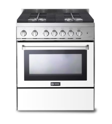 Verona VEFSGG304NW 30 Inch Freestanding All Gas Range 4 Sealed Burners Convection Oven Storage Drawer White cover