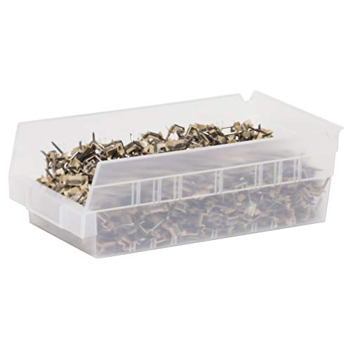 Akro-Mils 30130 Plastic Nesting Shelf Bin Box, Clear, (12-Pack) & 44 Drawer 10144, Plastic Parts Storage Hardware And Craft Cabinet, (20-In W X 6.37-In D X 15.81-In H), Black (1-Pack) #TOP2