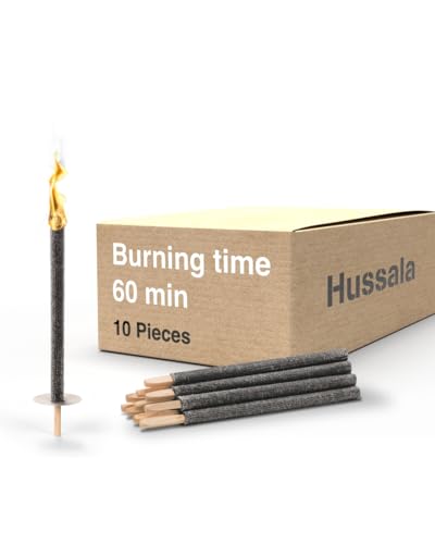 Hussala Diamond Wax Torches Burning Time : 60 min [10 pieces]