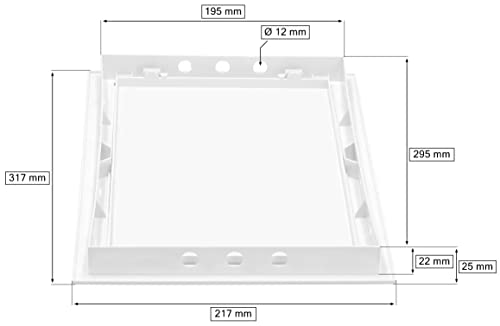 KOTARBAU® Revisionstür Revisionsklappe 20x30 cm zum Lackieren Schnappverschluss Revitür Inspektionstür Zugangstür Wartungsklappe Serviceklappe Trockenbau Reinigungsklappe Kunststoff Weiß