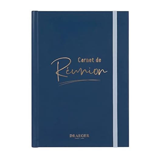 Draeger Paris - Cuaderno de reuniones A5 con cierre elástico