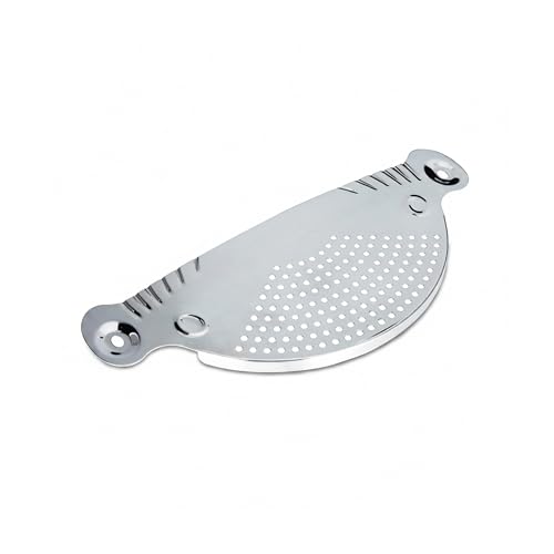 Miniatura 7 de Relaxdays Colador Universal, Acero Inoxidable, 32,5 X 13 Cm, Escurridor, Para Ollas Y Cazos, 1 Ud., Plateado