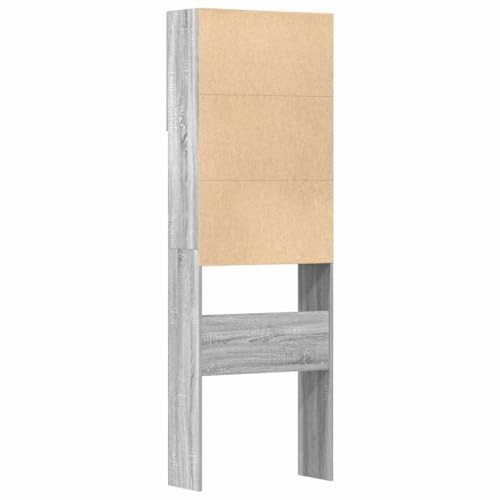 Vidaxl Mobile Lavatrice Grigio Sonoma 64X24X190 Cm Legno Multistrato, Mobiletto Per Lavatrice, Armadio Lavanderia, Mobiletto Per Il Bagno - 8