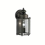 Kichler 9618OZ Patio Wall Sconce Lantern Outdoor Lighting, Bronze 1-Light (6' W x 11' H) 100 Watts