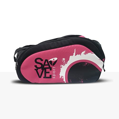SAVE SPORT, RAQUETEIRA BEACH TENNIS 50, Preto com Pink