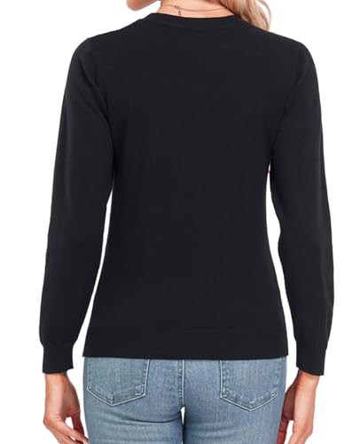 Image of MINTLIMIT Women Lightweight Sweater Crew Neck Soft Knit Casual Basic Long Sleeve Pullover Fall Sweater Blouse Top