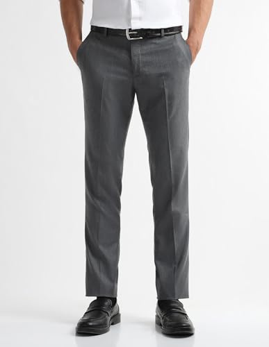 Image of Arrow Mens Charcoal-Grey Pants ARAEOTR1982 30