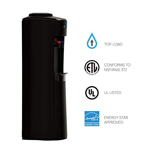 Brio Cv Series Top Loading Water Cooler Dispenser - Hot & Cold Water, Child Safety Lock, Holds 3 Or 5 Gallon Bottles - Ul/Energy Star Approved #TOP2