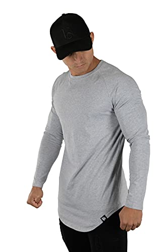 YiZYiF Camiseta De Malla Transparente Para Hombre, Manga Larga, Ajustada, Transparente, Negro -, Mediana
