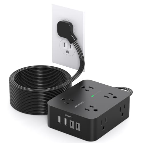 Image of 10 Ft Surge Protector Power Strip, Extension Cord with Multiple Outlets
