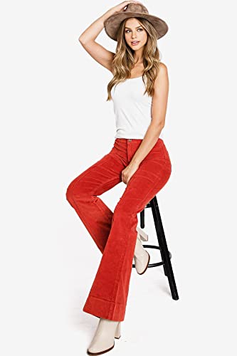 Angry Rabbit Juniors High Waist Stretchy Premium Jeans Corduroy Flares4