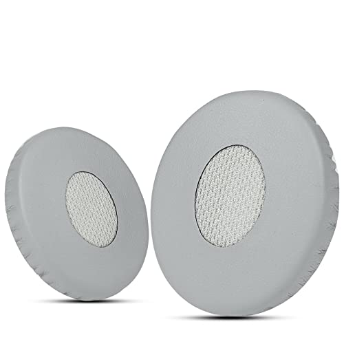 Image of Krone Kalpasmos Bose OE2 Replacement Ear Pads - Soft Leather & Memory Foam, Fits Bose Over-Ear 2 (OE2, OE2i) - Grey Scrim, Silver