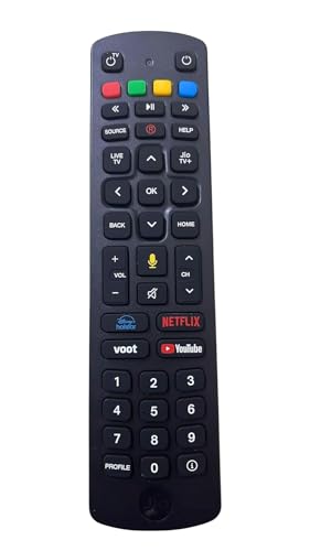 Image of Zdalamit Original Voice Control Replacement Remote Compatible for Jio Fiber Set Top Box Remote with Voot, Netflix, YouTube, Hotstar Hotkeys by Tu-DOX