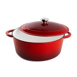 Enameled Cast Iron Dutch Oven – 9.5QT round Pot with Lid，Heavy-Duty Cookware for Braising, Stews, Roasting, Bread
