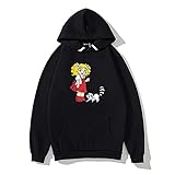 WJHYWDH 2021 New Candy Candy Anime Hoodies Casual Hooded Sweatshirt Unisex Clothing (Black,Large)