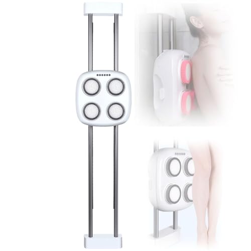 Depuradores de Ducha de Espalda Inteligentes, Cepillo de baño de Espalda montado en la Pared con 3 Cabezales de Cepillo, rotación automática de 360°, 6 Niveles de Fuerza, Cepillo eléctrico para el
