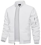 TACVASEN Jackets for Men Varsity Jacket Men Jackets Mens Bomber Coats Light Windbreaker Casual Summer Slim Fit Coat Pilot Jacket