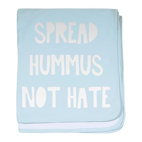 CafePress Spread Hummus Not Hate Vegan Vegetari Baby Blanket, Super Soft Newborn Swaddle