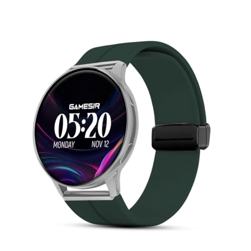Image of GameSir Active 2 Smartwatch for Men & Women, 1.39 inch HD Round Display, Bluetooth Calling, Heart Rate & SPO₂, 100+ Sports Modes, IP67, Long Battery Life for Android & iOS (Magnetic Green)