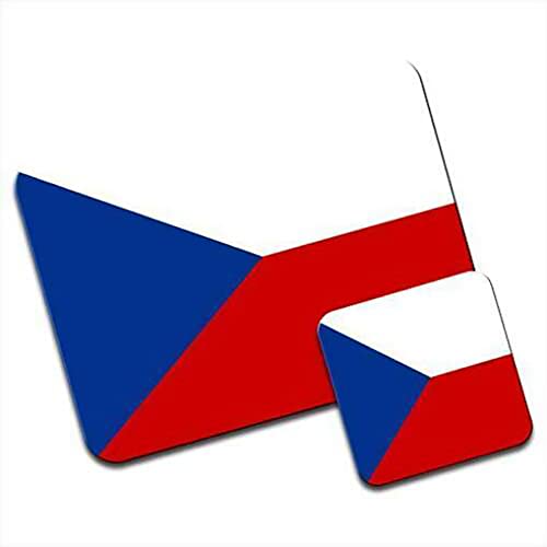 FaceYee Tapis de souris avec drapeau de la République tchèque, tapis de souris motivant et inspirant accessoires de bureau 24,1 x 20,3 cm Couleur : drapeau de la République tchèque