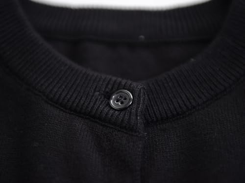 Image of ACESTAR Boys Girls Cardigan Sweater Cotton School Uniforms Solid Kids Long Sleeve Button Down Sweaters Knit Tops, 3T-12Years