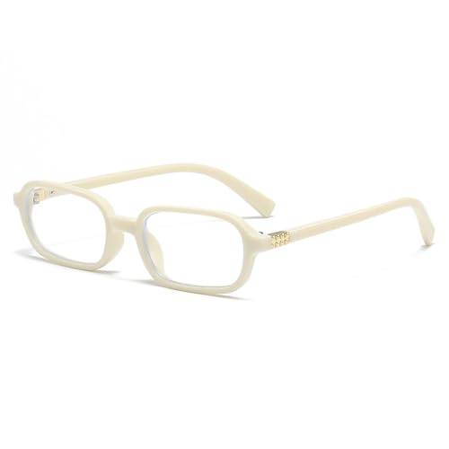 Image of LJCZKA Rectangular Blue Light Blocking Glasses for Women Men Retro Small Square Frame Anti Eyestrain Computer Eyeglasses